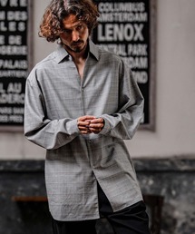 ms6538-Slub Yarn Monogram Shirts セミロングシャツ(A72026cmb)