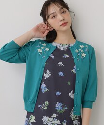 【SS～Lサイズ展開／スパンコール・ビジュー・刺繍】クラフトカーディガン