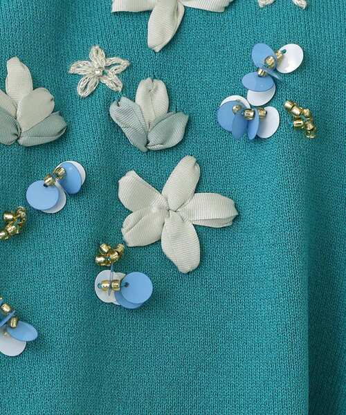 Sunauna（スーナウーナ）の「【SS～Lサイズ展開／スパンコール・ビジュー・刺繍】クラフトカーディガン（カーディガン/ボレロ・レディース・ネイビー/グリーン系/ホワイト・38/34/40）」の15枚目の写真