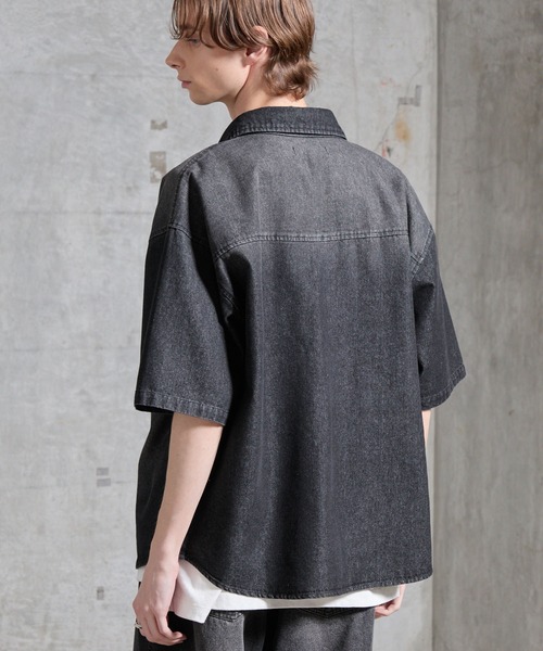 SERACE(セラス)の「【SERACE】Vintage make short sleeve denim shirt / ヴィンテージメイク半袖デニムシャツ(シャツ/ブラウス・メンズ・インディゴブルー/ブラック・S/M/L)」の20枚目の写真