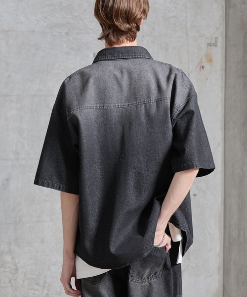 SERACE(セラス)の「【SERACE】Vintage make short sleeve denim shirt / ヴィンテージメイク半袖デニムシャツ(シャツ/ブラウス・メンズ・インディゴブルー/ブラック・S/M/L)」の21枚目の写真