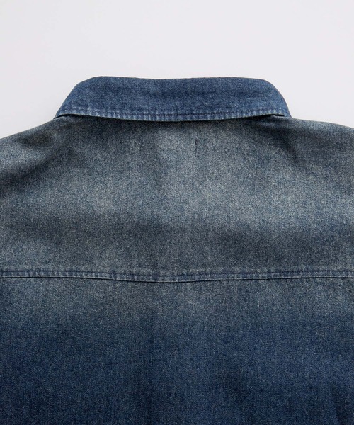 SERACE(セラス)の「【SERACE】Vintage make short sleeve denim shirt / ヴィンテージメイク半袖デニムシャツ(シャツ/ブラウス・メンズ・インディゴブルー/ブラック・S/M/L)」の10枚目の写真