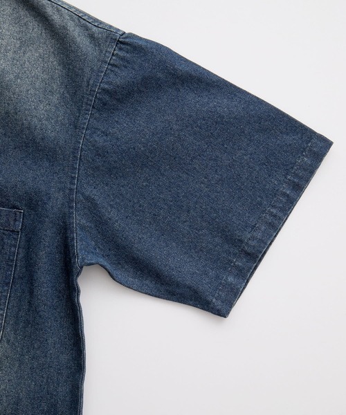 SERACE(セラス)の「【SERACE】Vintage make short sleeve denim shirt / ヴィンテージメイク半袖デニムシャツ(シャツ/ブラウス・メンズ・インディゴブルー/ブラック・S/M/L)」の12枚目の写真