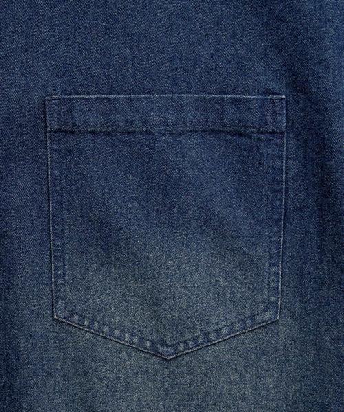 SERACE(セラス)の「【SERACE】Vintage make short sleeve denim shirt / ヴィンテージメイク半袖デニムシャツ(シャツ/ブラウス・メンズ・インディゴブルー/ブラック・S/M/L)」の14枚目の写真