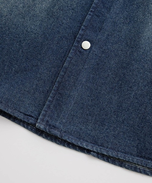 SERACE(セラス)の「【SERACE】Vintage make short sleeve denim shirt / ヴィンテージメイク半袖デニムシャツ(シャツ/ブラウス・メンズ・インディゴブルー/ブラック・S/M/L)」の15枚目の写真