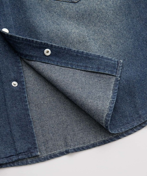 SERACE(セラス)の「【SERACE】Vintage make short sleeve denim shirt / ヴィンテージメイク半袖デニムシャツ(シャツ/ブラウス・メンズ・インディゴブルー/ブラック・S/M/L)」の16枚目の写真