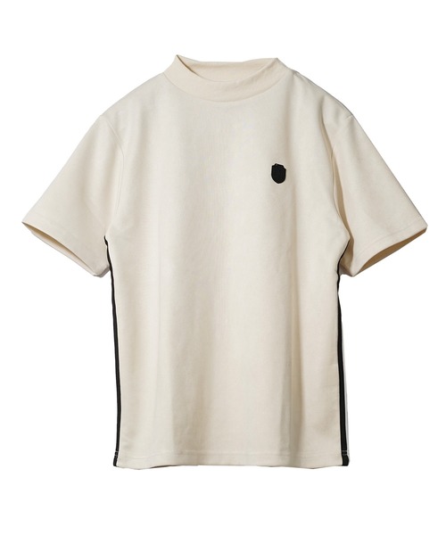 DIVINER GOLF(ディバイナー ゴルフ)の「【DIVINER GOLF】フェイクスウェード半袖モックネックTシャツ メンズ ゴルフウェア 春服 夏服(ゴルフグッズ・メンズ・ライトグレー/オフホワイト/チャコールグレー・XXL/M/L/XL)」の4枚目の写真