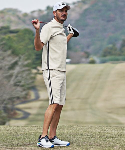DIVINER GOLF(ディバイナー ゴルフ)の「【DIVINER GOLF】フェイクスウェード半袖モックネックTシャツ メンズ ゴルフウェア 春服 夏服(ゴルフグッズ・メンズ・ライトグレー/オフホワイト/チャコールグレー・XXL/M/L/XL)」の8枚目の写真