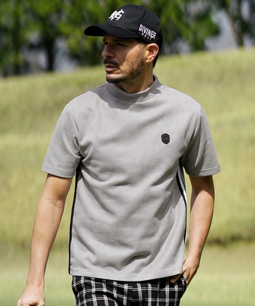 DIVINER GOLF(ディバイナー ゴルフ)の「【DIVINER GOLF】フェイクスウェード半袖モックネックTシャツ メンズ ゴルフウェア 春服 夏服(ゴルフグッズ・メンズ・ライトグレー/オフホワイト/チャコールグレー・XXL/M/L/XL)」の20枚目の写真