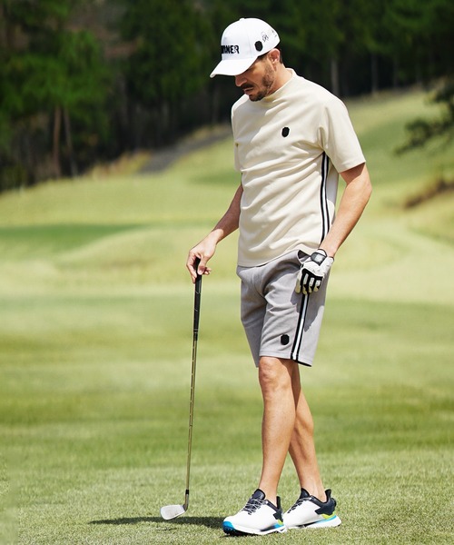 DIVINER GOLF(ディバイナー ゴルフ)の「【DIVINER GOLF】フェイクスウェード半袖モックネックTシャツ メンズ ゴルフウェア 春服 夏服(ゴルフグッズ・メンズ・ライトグレー/オフホワイト/チャコールグレー・XXL/M/L/XL)」の9枚目の写真