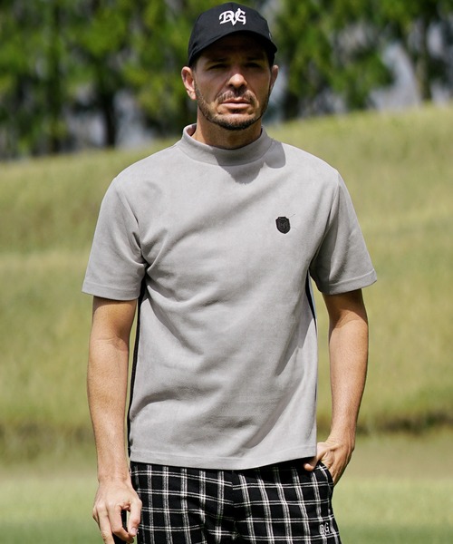 DIVINER GOLF(ディバイナー ゴルフ)の「【DIVINER GOLF】フェイクスウェード半袖モックネックTシャツ メンズ ゴルフウェア 春服 夏服(ゴルフグッズ・メンズ・ライトグレー/オフホワイト/チャコールグレー・XXL/M/L/XL)」の21枚目の写真