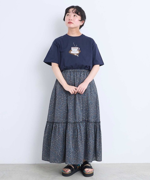 l'atelier du savon(アトリエドサボン)の「ちいさな粒のdrawing printスカート(スカート・レディース・アイボリー/ネイビー・FREE)」の13枚目の写真