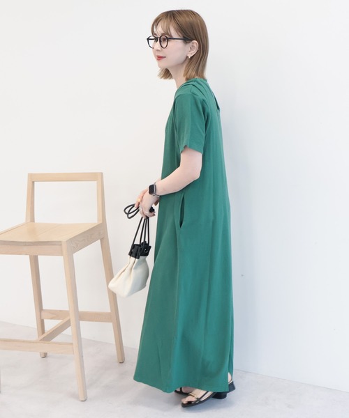 AMERICAN HOLIC(アメリカンホリック)の「【2点セット】Tシャツ+Uネックワンピース(ワンピース・レディース・ブラック/ブラウン/グリーン・L/M)」の17枚目の写真