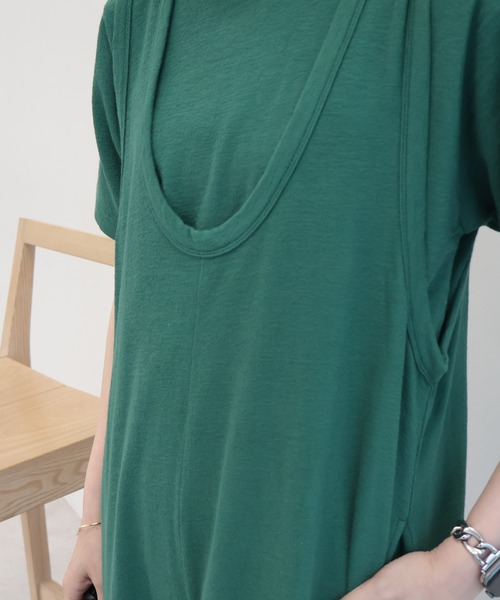 AMERICAN HOLIC(アメリカンホリック)の「【2点セット】Tシャツ+Uネックワンピース(ワンピース・レディース・ブラック/ブラウン/グリーン・L/M)」の21枚目の写真