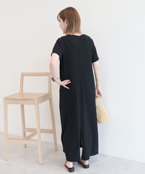 AMERICAN HOLIC(アメリカンホリック)の「【2点セット】Tシャツ+Uネックワンピース(ワンピース・レディース・ブラック/ブラウン/グリーン・L/M)」の8枚目の写真