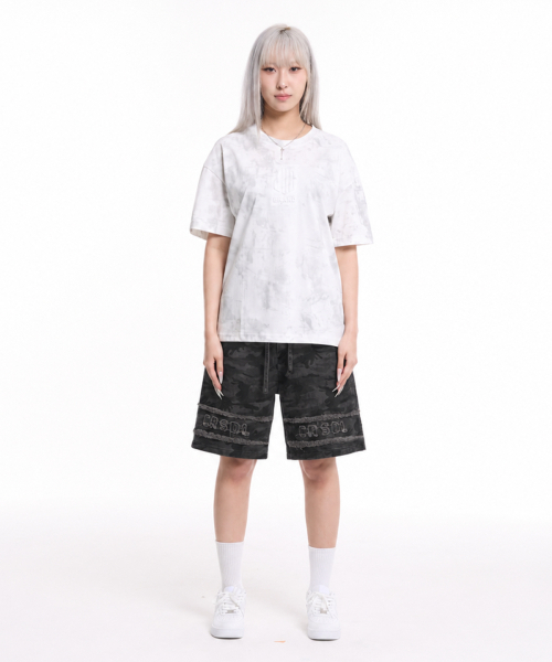 CREAM SODA LAB(クリームソーダラボ)の「シーアルエスディーエル イニシャル アプリケ カモ ショートパンツ ブラック(その他パンツ・メンズ・その他・X-LARGE/LARGE)」の2枚目の写真