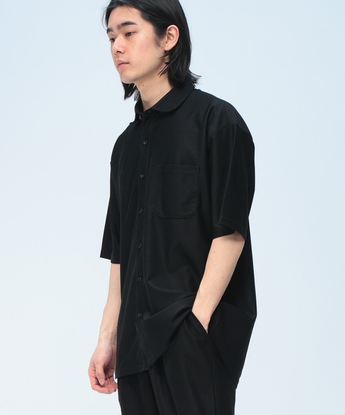 URBAN SQUARE(アーバンスクエア)の「【セットアップ】半袖 シャツ パンツ セットアップ メンズ 夏 キレイめ さらさら 軽量 ストレッチ 上下セット オフィスカジュアル(セットアップ・メンズ・ブラック/ネイビー・LL/M/L)」の3枚目の写真