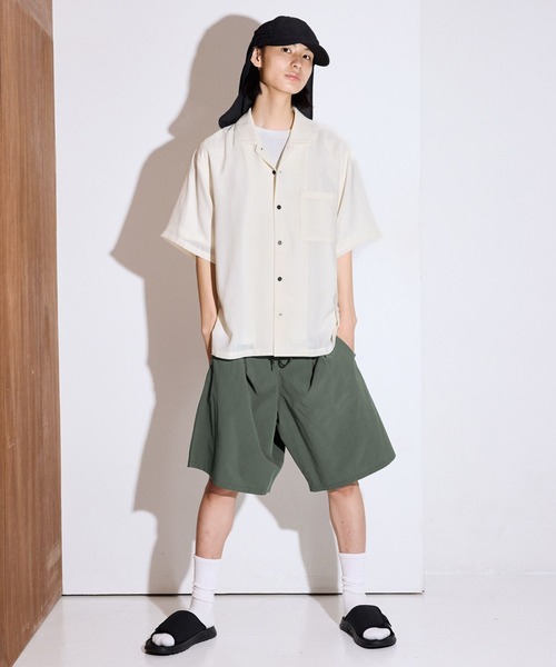 LAKOLE（ラコレ）の「ドビーストライプ半袖シャツ / 812325（シャツ/ブラウス・メンズ・サックスブルー/アイボリー/ブラック・MEDIUM/LARGE）」の2枚目の写真