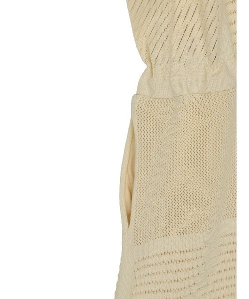Ameri(アメリ)の「MEDI MESH PATCHWORK KNIT ROMPERS(つなぎ/オールインワン・レディース・アイボリー/グレー・MEDIUM/SMALL)」の8枚目の写真