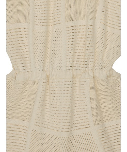 Ameri(アメリ)の「MEDI MESH PATCHWORK KNIT ROMPERS(つなぎ/オールインワン・レディース・アイボリー/グレー・MEDIUM/SMALL)」の13枚目の写真