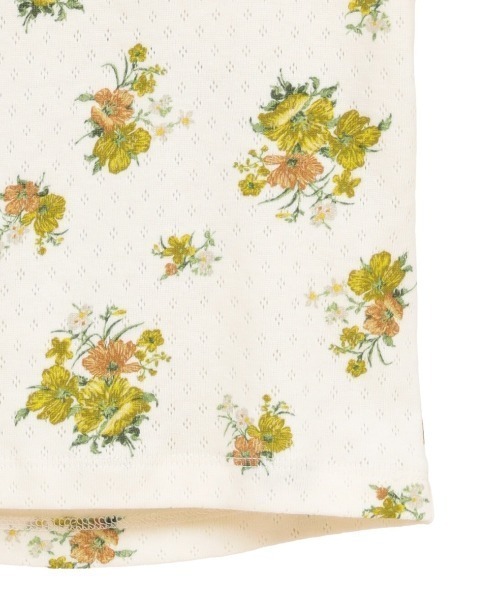 CLANE（クラネ）の「CLANE/クラネ/BACK OPEN FLOWER TOPS（Tシャツ/カットソー・レディース・イエロー/レッド・1）」の13枚目の写真