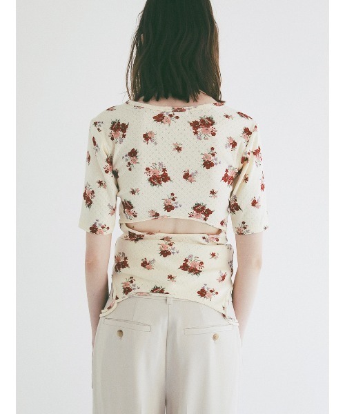 CLANE（クラネ）の「CLANE/クラネ/BACK OPEN FLOWER TOPS（Tシャツ/カットソー・レディース・イエロー/レッド・1）」の18枚目の写真