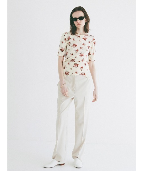 CLANE（クラネ）の「CLANE/クラネ/BACK OPEN FLOWER TOPS（Tシャツ/カットソー・レディース・イエロー/レッド・1）」の19枚目の写真