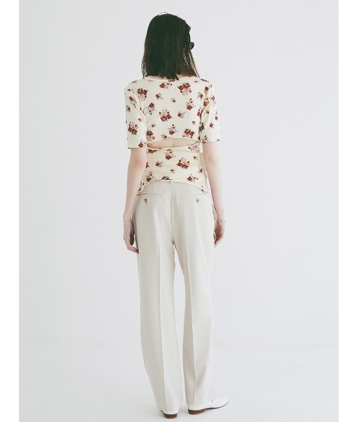 CLANE（クラネ）の「CLANE/クラネ/BACK OPEN FLOWER TOPS（Tシャツ/カットソー・レディース・イエロー/レッド・1）」の21枚目の写真