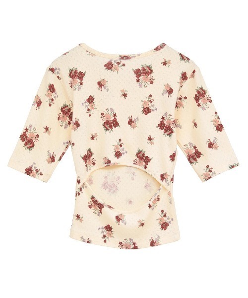 CLANE（クラネ）の「CLANE/クラネ/BACK OPEN FLOWER TOPS（Tシャツ/カットソー・レディース・イエロー/レッド・1）」の22枚目の写真