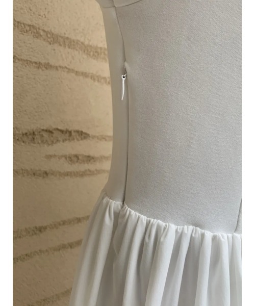 BIRTHDAY BASH(バースデイバッシュ)の「VOLUME SLEEVE DOCKING SHEER DRESS(ボリュームスリーブドッキングシアードレス)(ワンピース・レディース・ホワイト/ブラック・S/M)」の7枚目の写真
