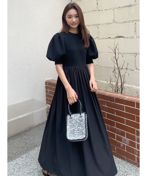 BIRTHDAY BASH(バースデイバッシュ)の「VOLUME SLEEVE DOCKING SHEER DRESS(ボリュームスリーブドッキングシアードレス)(ワンピース・レディース・ホワイト/ブラック・S/M)」の11枚目の写真