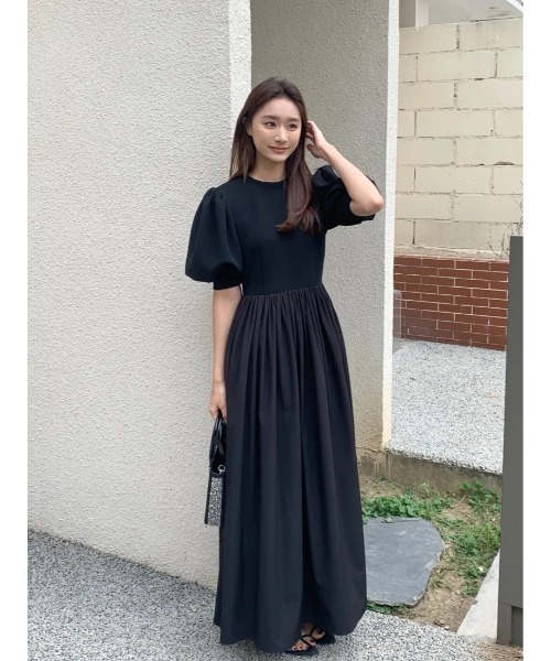BIRTHDAY BASH(バースデイバッシュ)の「VOLUME SLEEVE DOCKING SHEER DRESS(ボリュームスリーブドッキングシアードレス)(ワンピース・レディース・ホワイト/ブラック・S/M)」の22枚目の写真