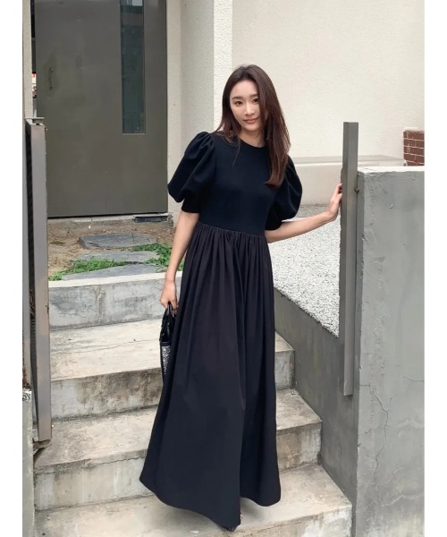 BIRTHDAY BASH(バースデイバッシュ)の「VOLUME SLEEVE DOCKING SHEER DRESS(ボリュームスリーブドッキングシアードレス)(ワンピース・レディース・ホワイト/ブラック・S/M)」の20枚目の写真