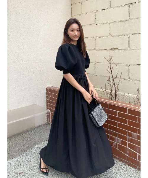 BIRTHDAY BASH(バースデイバッシュ)の「VOLUME SLEEVE DOCKING SHEER DRESS(ボリュームスリーブドッキングシアードレス)(ワンピース・レディース・ホワイト/ブラック・S/M)」の21枚目の写真