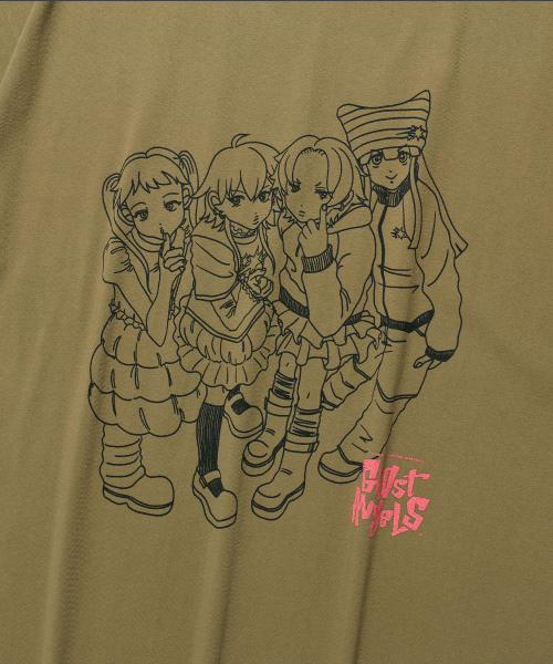 NICE GHOST CLUB(ナイスゴーストクラブ)の「GHOST ANGELS PHOTO BIG BIG TEE_KHAKI(NG2FMUT543A)(Tシャツ/カットソー・レディース・カーキ・SMALL/MEDIUM)」の4枚目の写真