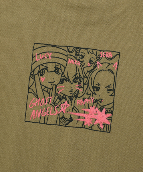 NICE GHOST CLUB(ナイスゴーストクラブ)の「GHOST ANGELS PHOTO BIG BIG TEE_KHAKI(NG2FMUT543A)(Tシャツ/カットソー・レディース・カーキ・SMALL/MEDIUM)」の5枚目の写真