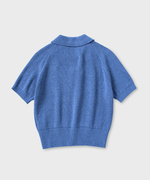 NONBLANK(ノンブランク)の「ラグランハーフスリーブカラークロップニット_MELANGE BLUE(ニット/セーター・レディース・その他・SMALL)」の3枚目の写真