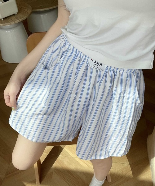 Ritzy(リッツィー)の「キャンディカラー ストライプショートパンツ(その他パンツ・レディース・グリーン/ブルー/パープル・FREE)」の3枚目の写真