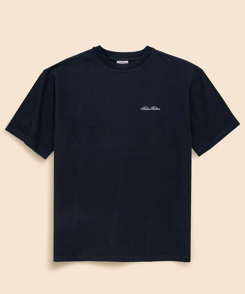 BROOKS BROTHERS（ブルックスブラザーズ）の「【アメリカ建国250th記念】 USAコットンジャージー　ヘビーウェイト　星条旗GFロゴ　Tシャツ（Tシャツ/カットソー・メンズ・ネイビー/ホワイト・SMALL/MEDIUM/LARGE）」の2枚目の写真