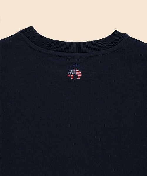 BROOKS BROTHERS（ブルックスブラザーズ）の「【アメリカ建国250th記念】 USAコットンジャージー　ヘビーウェイト　星条旗GFロゴ　Tシャツ（Tシャツ/カットソー・メンズ・ネイビー/ホワイト・SMALL/MEDIUM/LARGE）」の9枚目の写真