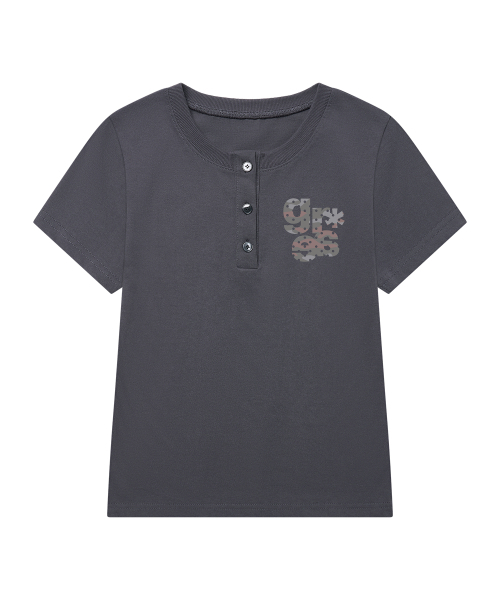 GRAVER（グレーバー）の「[ユニセックス]スモール GRAE-S CAMO ヘンリーネック半袖Tシャツ_2カラー（Tシャツ/カットソー・レディース・チャコールグレー/Beige・MEDIUM/LARGE）」の5枚目の写真