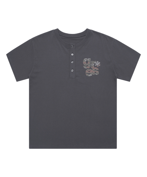 GRAVER（グレーバー）の「[ユニセックス]スモール GRAE-S CAMO ヘンリーネック半袖Tシャツ_2カラー（Tシャツ/カットソー・レディース・チャコールグレー/Beige・MEDIUM/LARGE）」の7枚目の写真