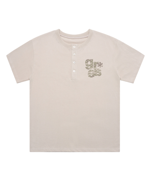GRAVER（グレーバー）の「[ユニセックス]スモール GRAE-S CAMO ヘンリーネック半袖Tシャツ_2カラー（Tシャツ/カットソー・レディース・チャコールグレー/Beige・MEDIUM/LARGE）」の8枚目の写真
