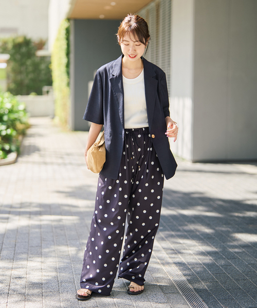 Spick & Span(スピックアンドスパン)の「《追加2 / セットアップ可》ライトドライクロスシングルブレストジャケット(テーラードジャケット・レディース・ブラウン/ネイビー・38/36)」の6枚目の写真