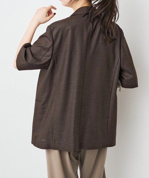 Spick & Span(スピックアンドスパン)の「《追加2 / セットアップ可》ライトドライクロスシングルブレストジャケット(テーラードジャケット・レディース・ブラウン/ネイビー・38/36)」の17枚目の写真