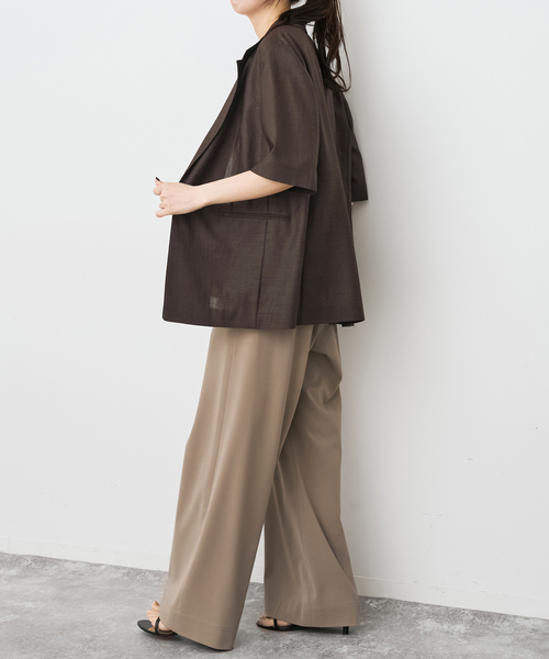 Spick & Span(スピックアンドスパン)の「《追加2 / セットアップ可》ライトドライクロスシングルブレストジャケット(テーラードジャケット・レディース・ブラウン/ネイビー・38/36)」の20枚目の写真