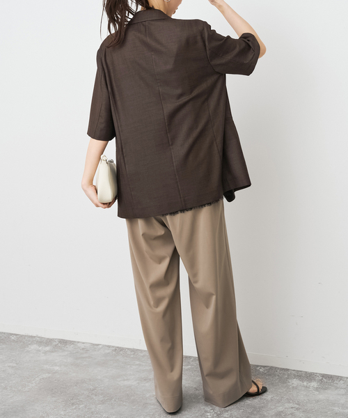 Spick & Span(スピックアンドスパン)の「《追加2 / セットアップ可》ライトドライクロスシングルブレストジャケット(テーラードジャケット・レディース・ブラウン/ネイビー・38/36)」の21枚目の写真