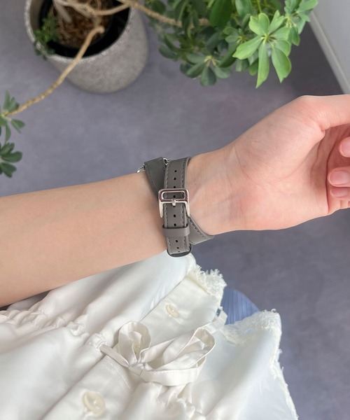 LOWRYS FARM（ローリーズファーム）の「AppleWatch ゴウヒ2連バンド 1051685/GOODS（デジタル腕時計・レディース・ブラック/グレー/ブラウン・FREE）」の16枚目の写真
