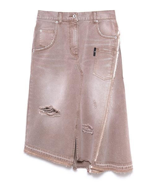 SORIN(ソリン )の「Asymmetric Denim Skirt / アシメトリックデニムスカート(スカート・レディース・インディゴブルー/ブラウン・36/38)」の18枚目の写真