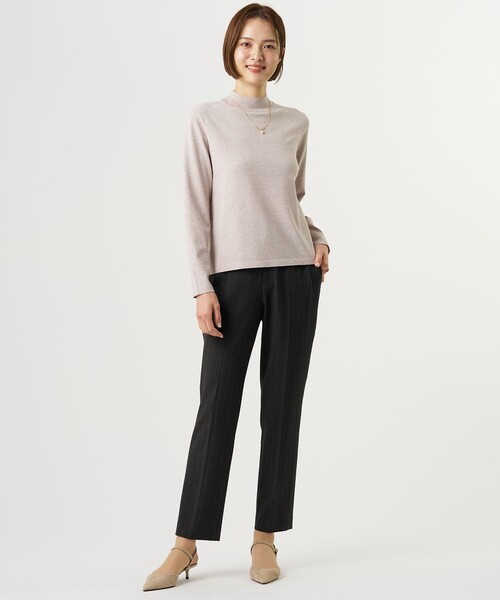 J.PRESS Ladies(J.プレス レディス)の「アルガンシルク チェック テーパードパンツ(その他パンツ・レディース・ダークブラウン系3/グレー系3・XS/S)」の13枚目の写真